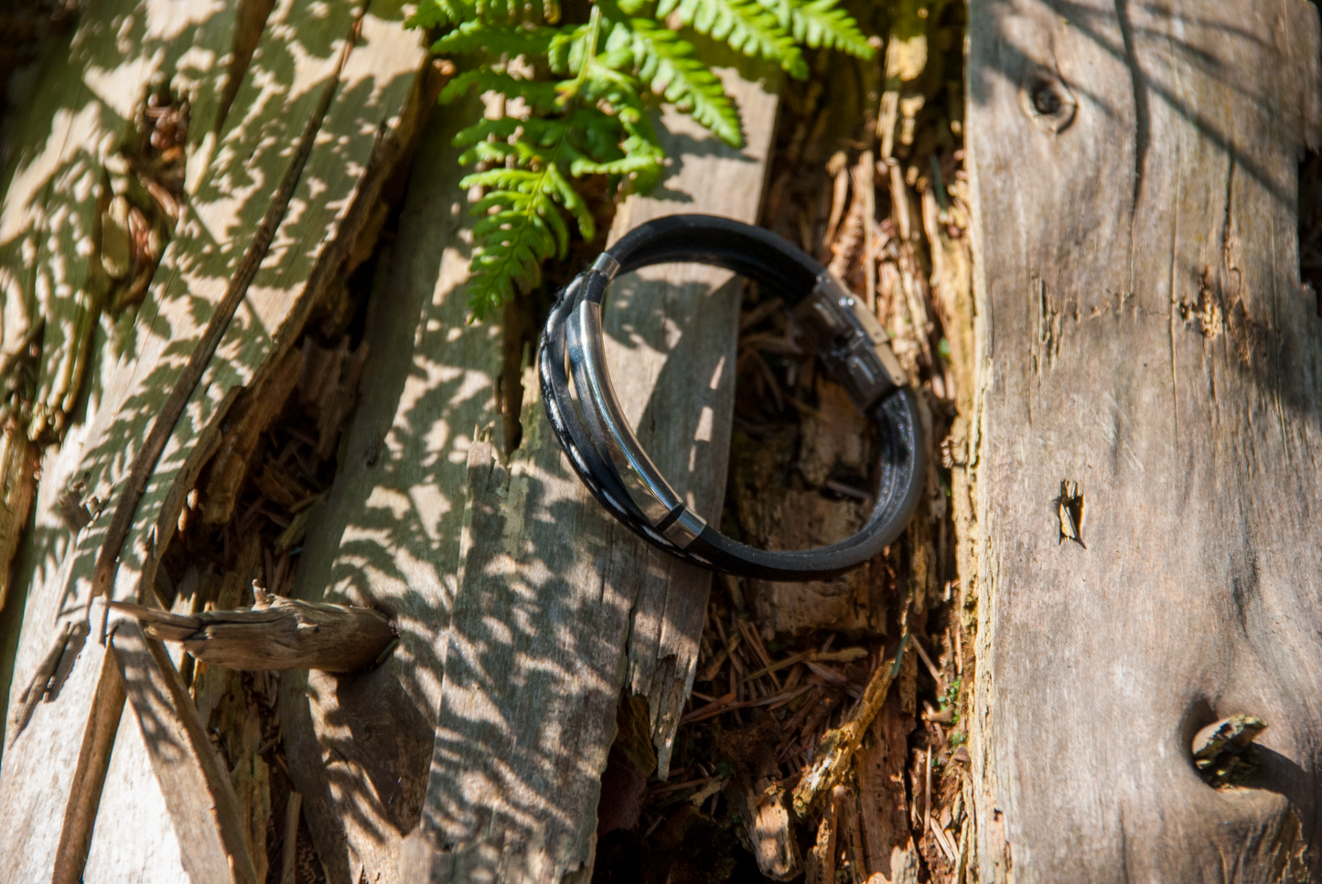 Leather dubbel strap bracelet